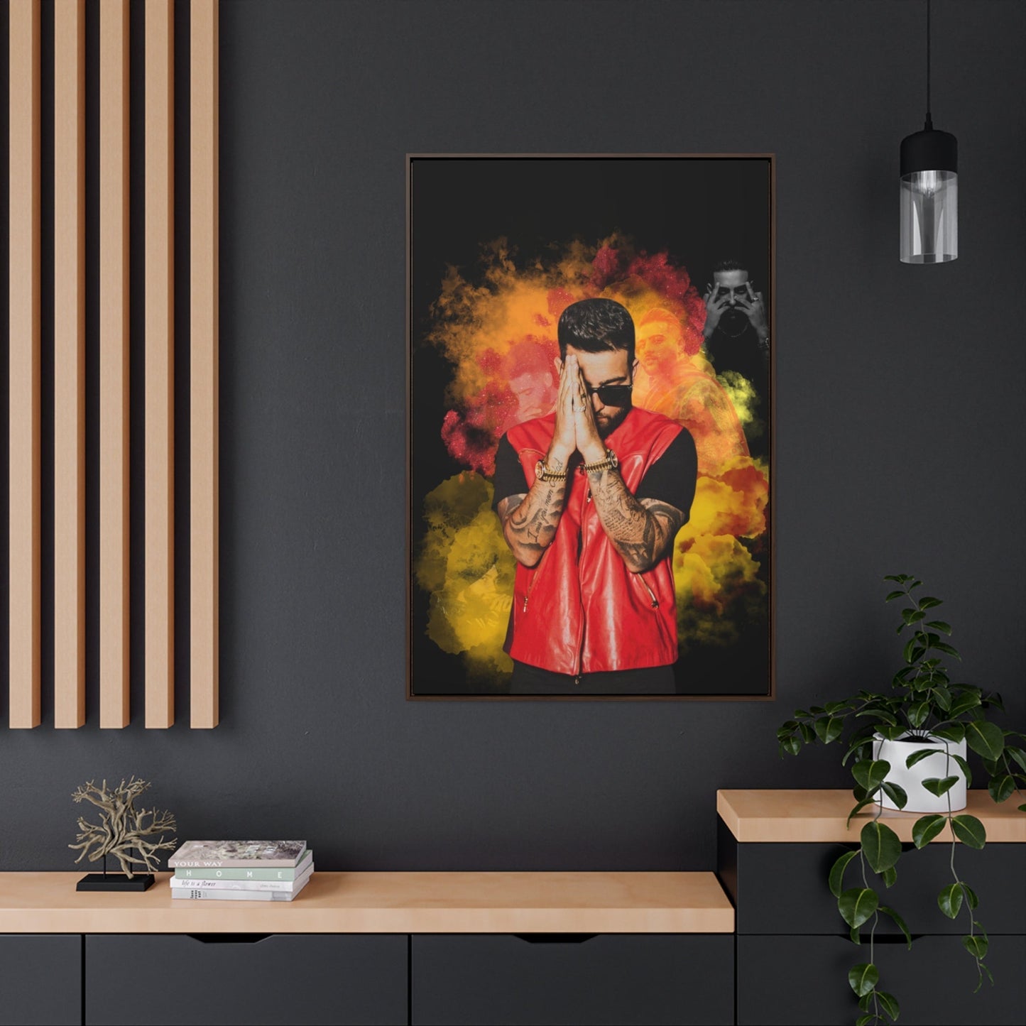 Karan Aujla Framed Canvas - Canvas by Printify - Art & Wall Decor, Canvas, Framed, Hanging Hardware, Home & Living, Indoor