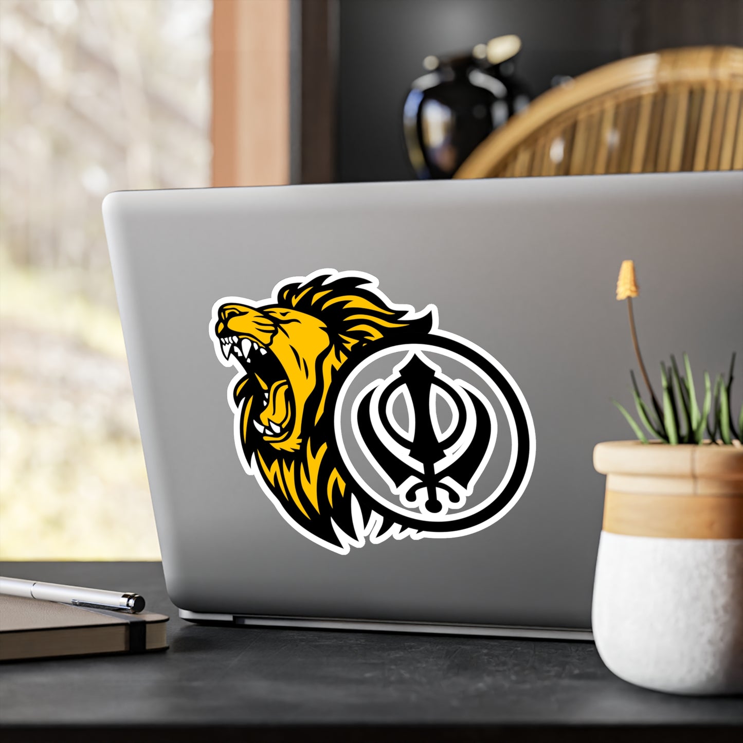 Lion Khanda Vinyl Decal