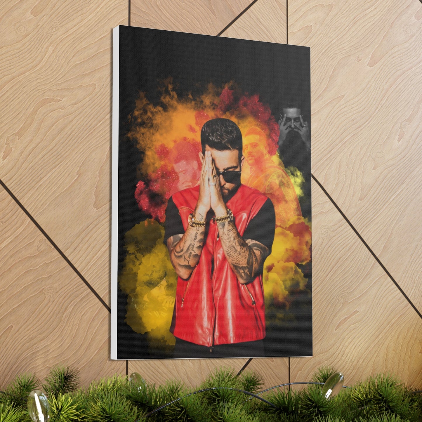 Karan Aujla Collage Canvas Gallery Wrap