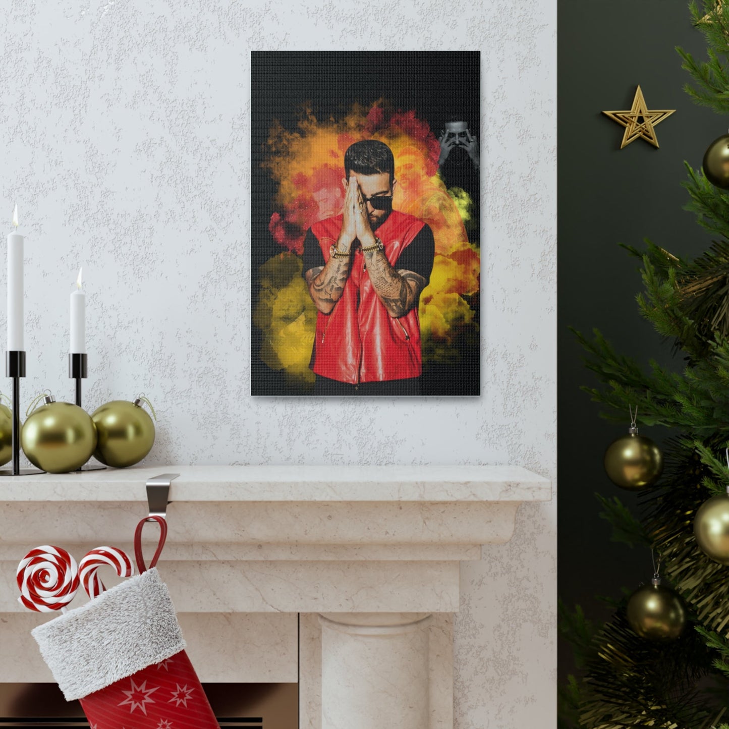 Karan Aujla Collage Canvas Gallery Wrap