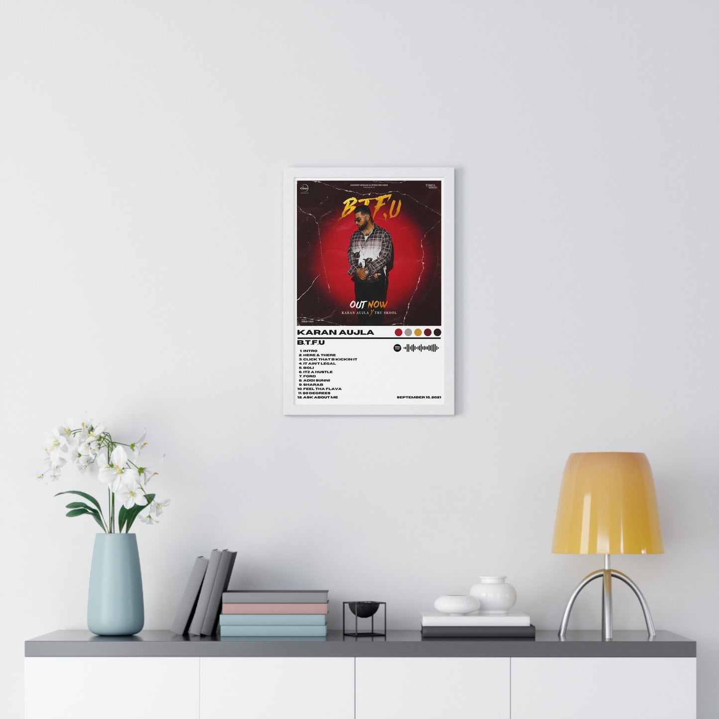 Karan Aujla B.T.F.U Framed Poster - Poster by Printify - Fall Bestsellers, Framed, Home & Living, Indoor, Paper, Posters, Valentine's Day promotion