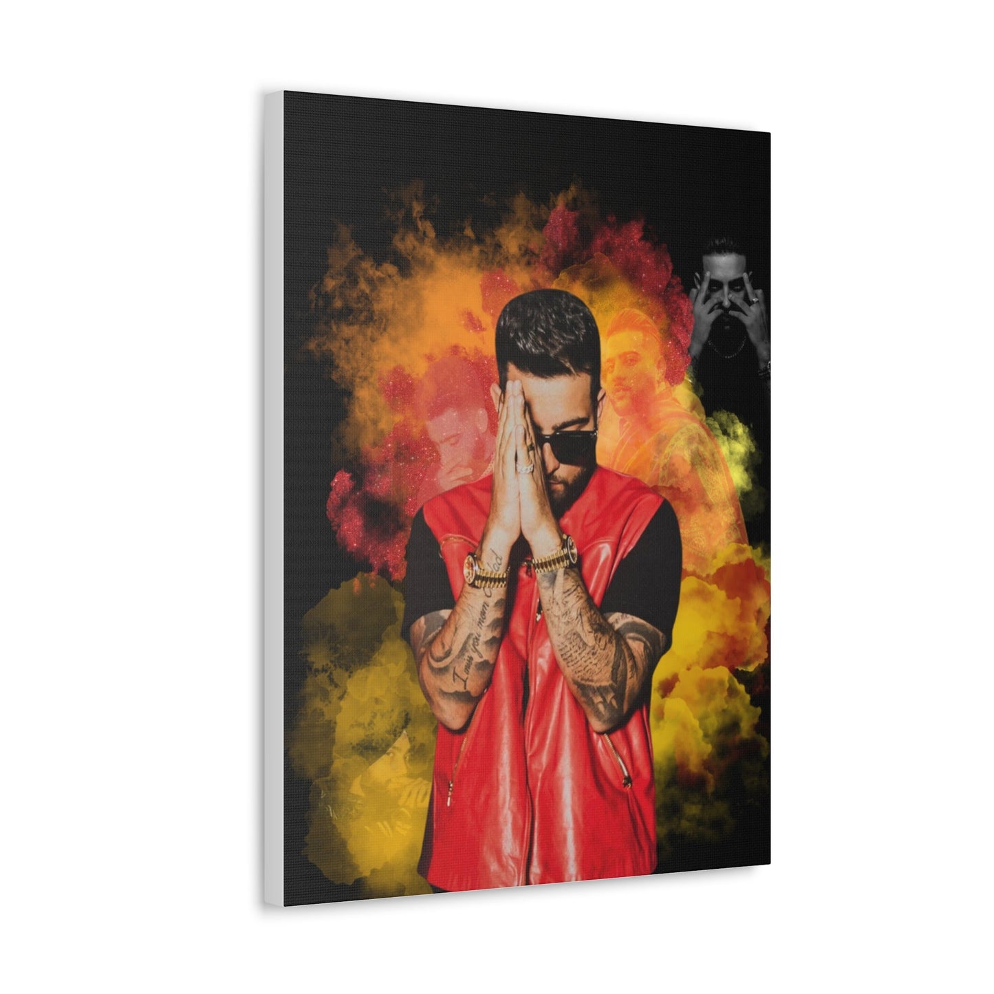 Karan Aujla Collage Canvas Gallery Wrap