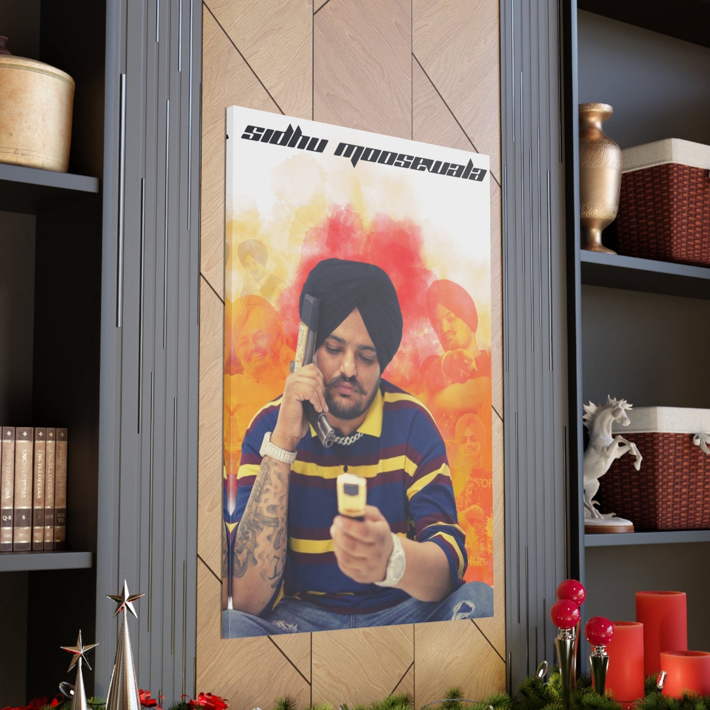 Sidhu Moose Wala Splatter Canvas