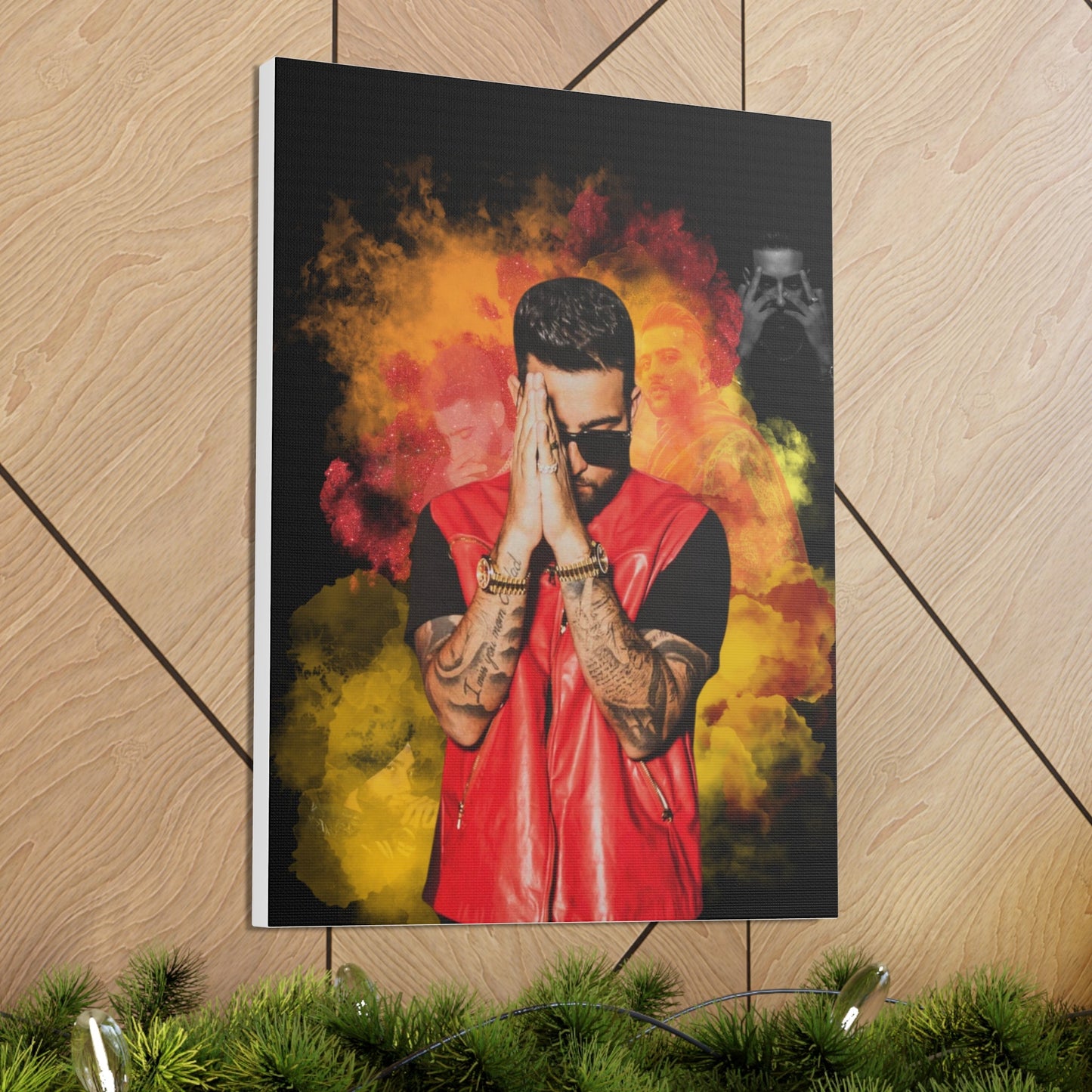 Karan Aujla Collage Canvas Gallery Wrap